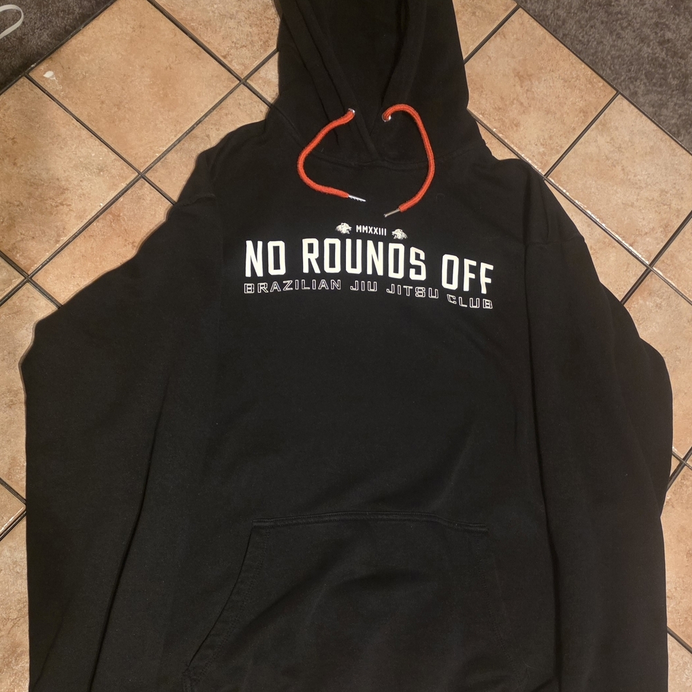 Black Hoodie with Red Accents